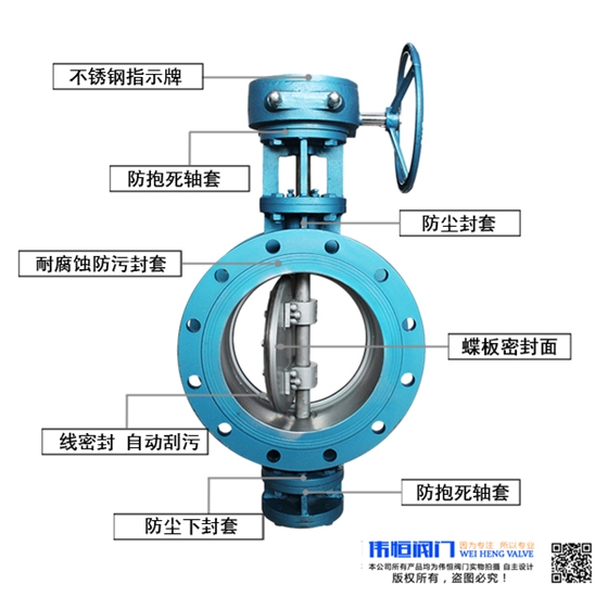 偉恒閥門手動(dòng)法蘭蝶閥結(jié)構(gòu)特點(diǎn)